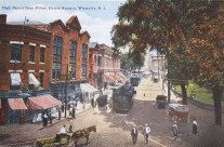 1900’s illustration of High Street, Westerly RI